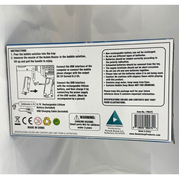 Big Bang Bubble Blaster With Rechargeable Battery & Lights  Colorful Play Fun - Picture 4 of 6